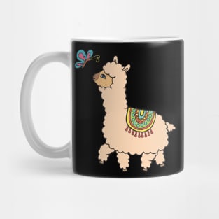 Alpaca with a butterfly Mug